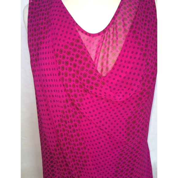 CAbi #983 Fuchsia Drape Neck Sleeveless Blouse Med - Picture 2 of 8